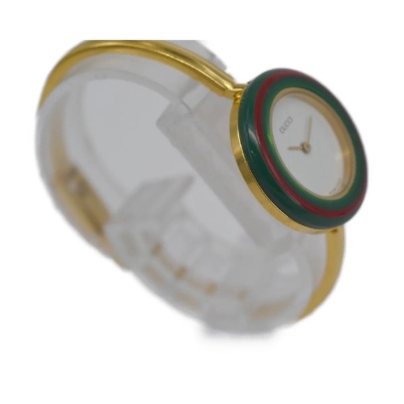 GUCCI RARE 14k Gold Plated VINTAGE STATEMENT PIECE WATCH - Picture 2 of 9